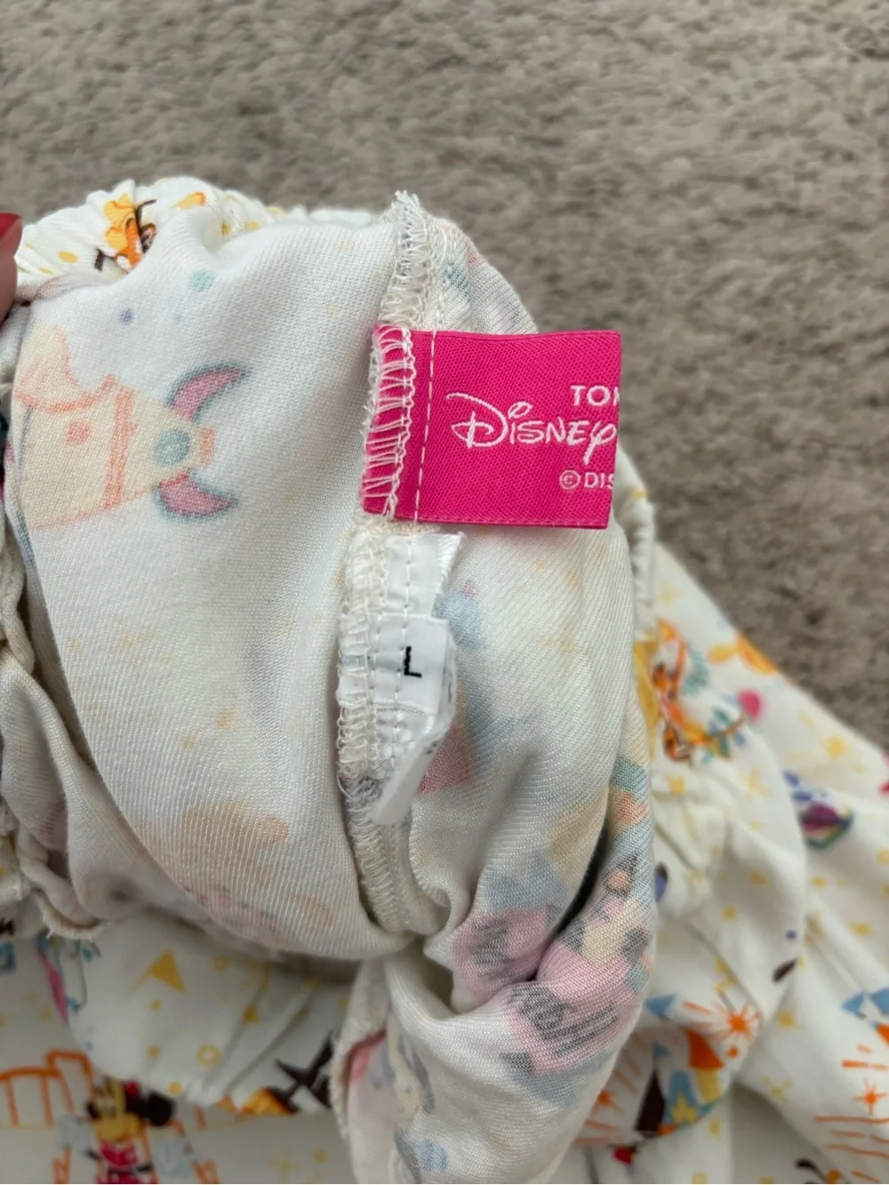 Tokyo Disney Resort Collared Long Sleeve Pants Pajamas Size Large - Picture 7 of 7